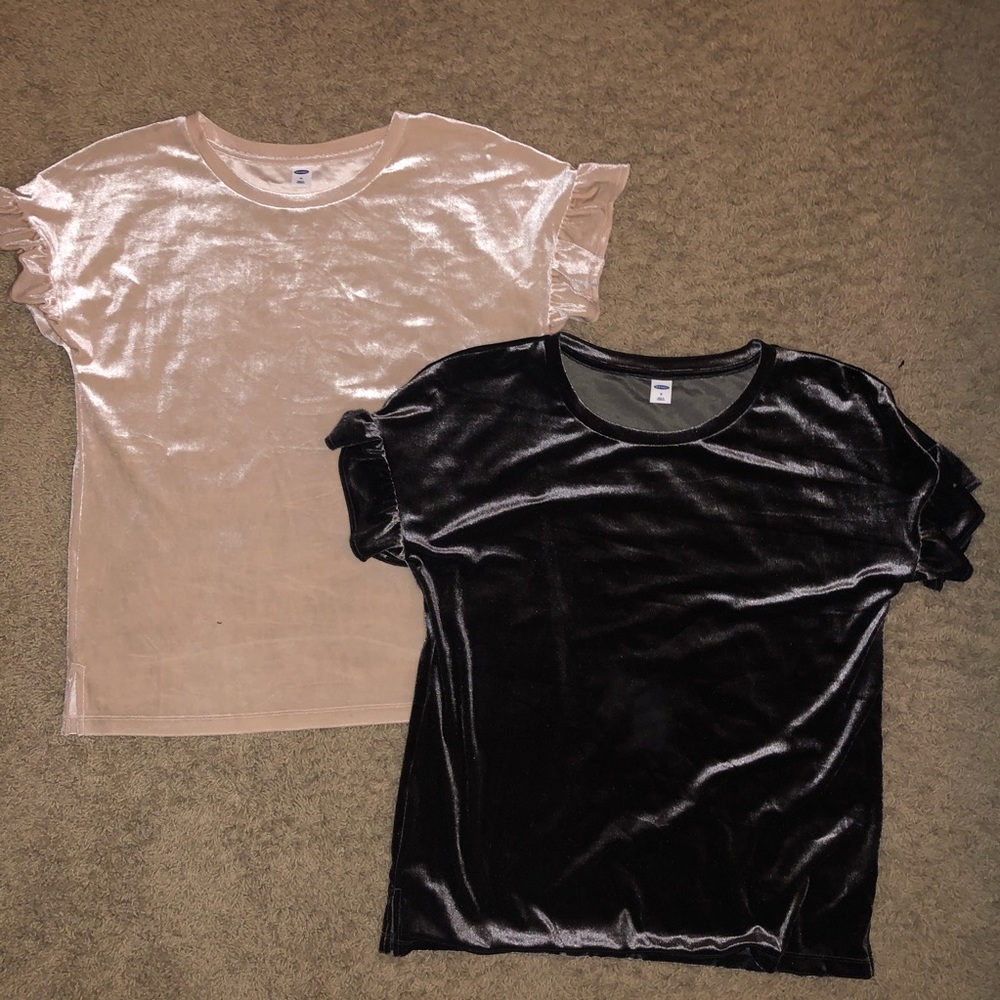 Old navy velvet tee ruffle sleeve tops bundle